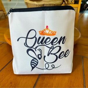 New Queen Bee Cosmetic Make-Up Bag With 2 Sided Graphic Design.